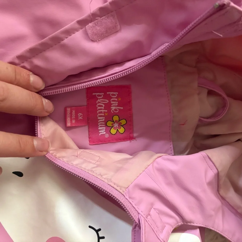 Pink Platinum Kids Unicorn Raincoat 6X Hooded Girls